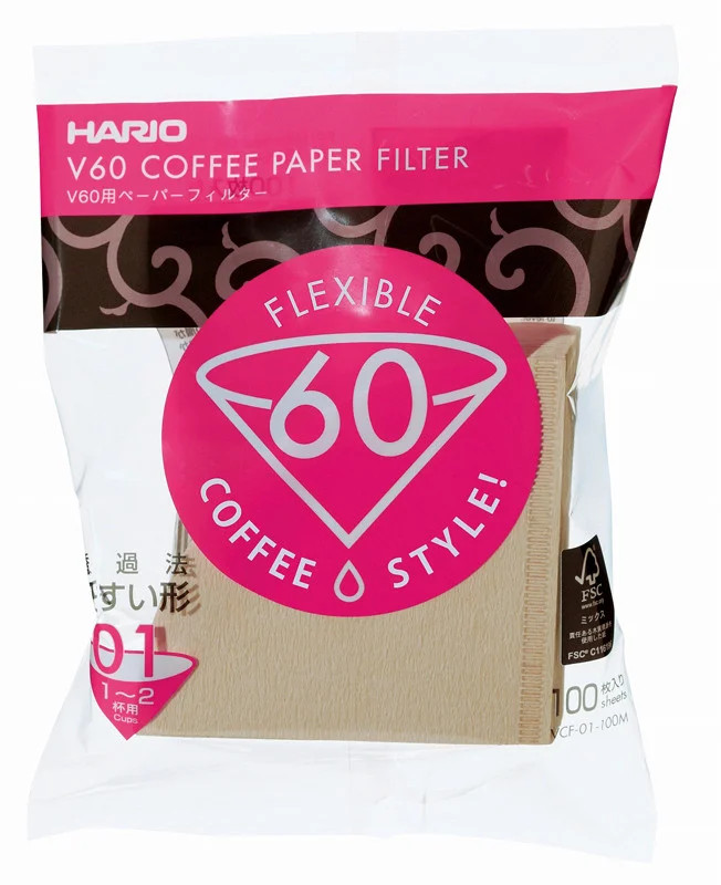 Паперові фільтри для пуровера Hario крафтового кольору 01 Hario 100 шт