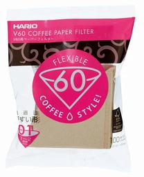 [TM Hario] Паперові фільтри для пуровера Hario крафтового кольору 01 Hario 100 шт